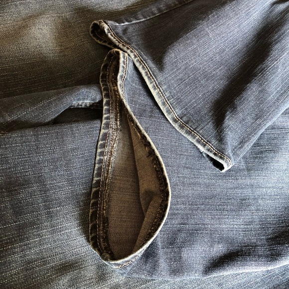 Silver Jeans Suki Size 34 HEMMED Dark Wash Flare Denim - Picture 10 of 13